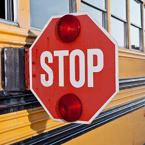 School bus stop sign
