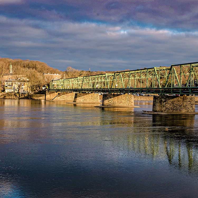 A river and a bridge