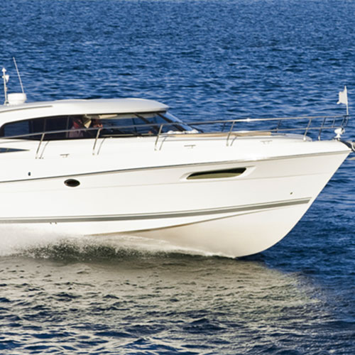 A boat moving through the water