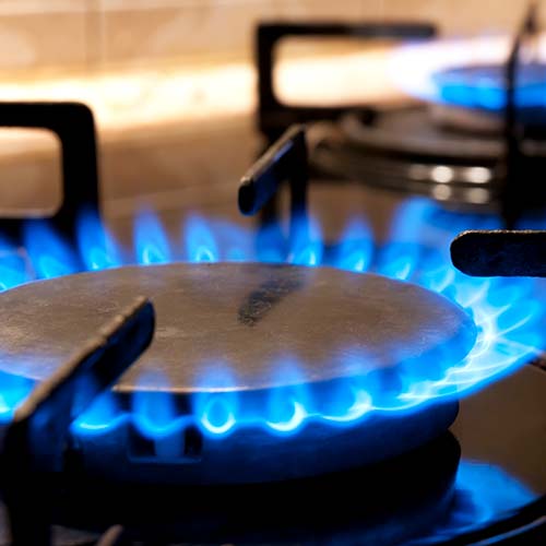 A stovetop gas burner