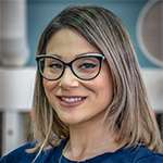 A smiling woman